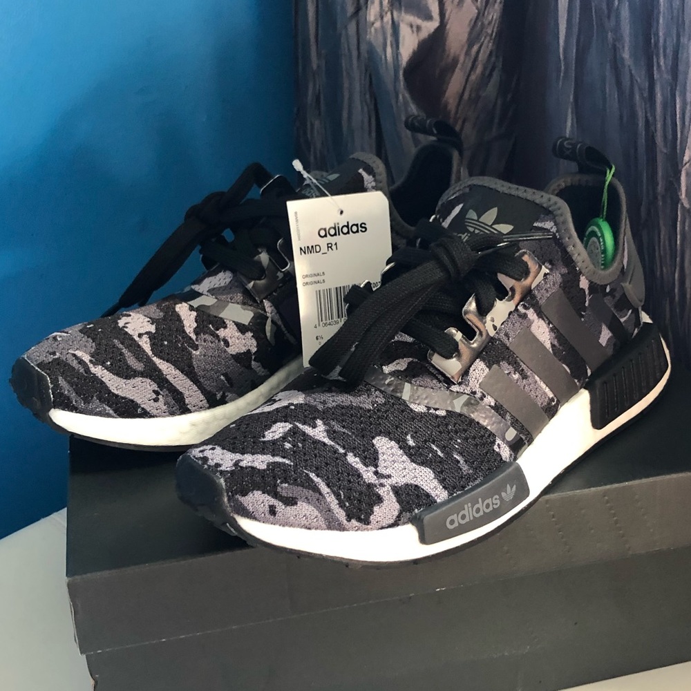 Adidas NMD R1 Camo Grey Black -BRAND NEW!!!
